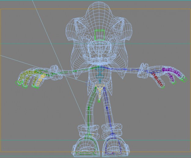 Sonic Knuckles rigged 3D model_9