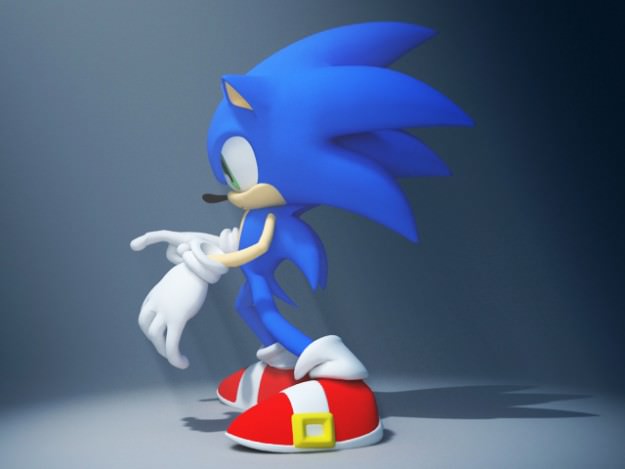 Sonic Knuckles rigged 3D model_3