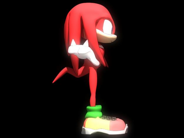 Sonic Knuckles rigged 3D model_15