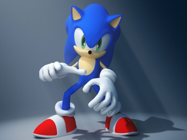 Sonic Knuckles rigged 3D model_2