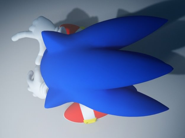 Sonic Knuckles rigged 3D model_4