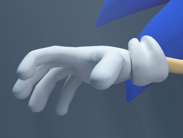 Sonic Knuckles rigged 3D model_7
