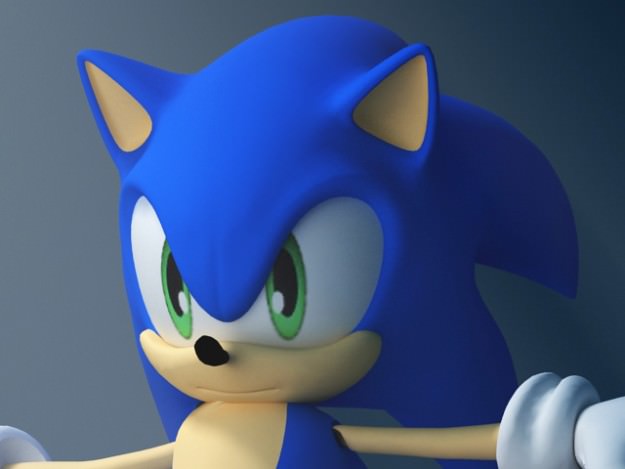 Sonic Knuckles rigged 3D model_6