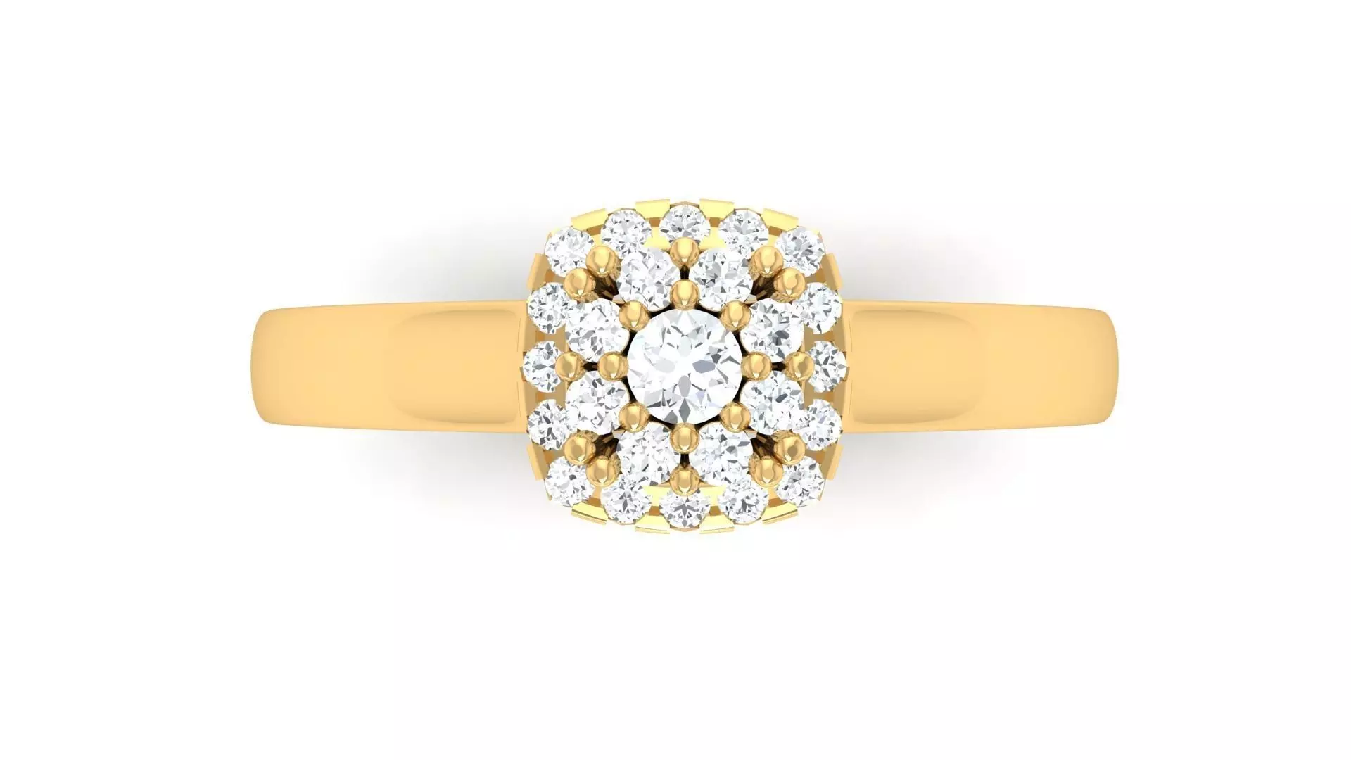 D36063 oval diamond ring gold 3D print model_0