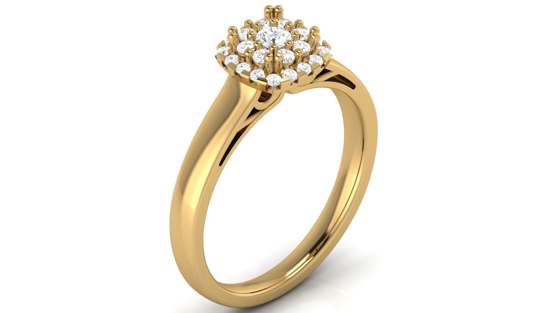 D36063 oval diamond ring gold 3D print model_4