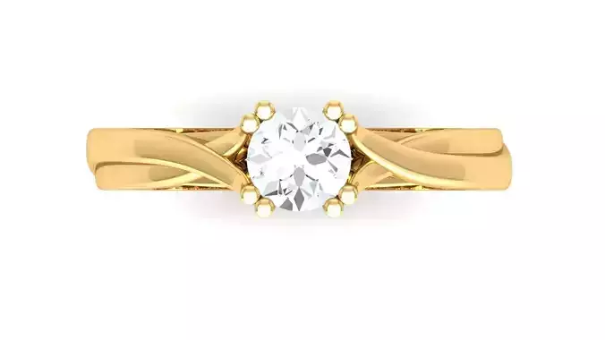 D36045 solitaire engagement ring gold