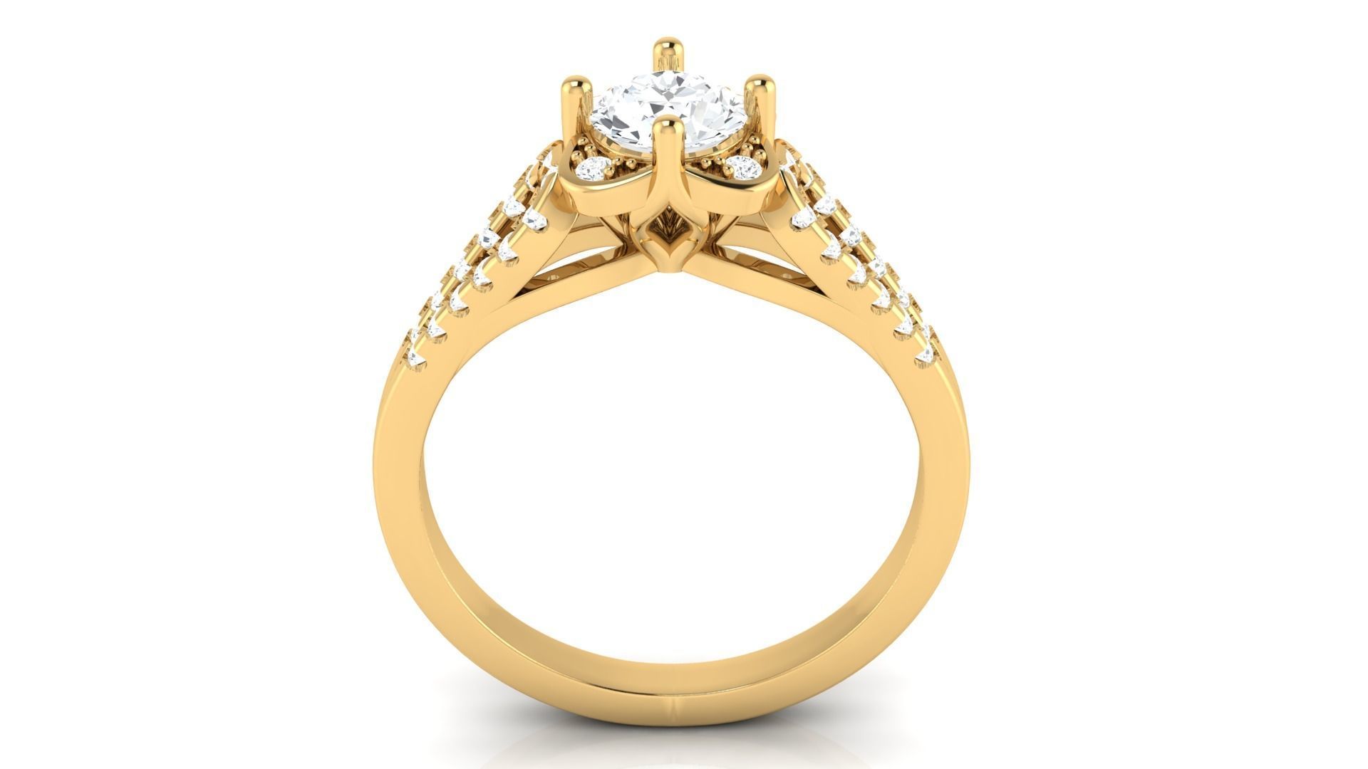 D36033 oval cut diamond ring in gold 3D print model_5