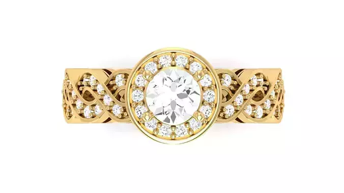 D36024 oval diamond ring gold