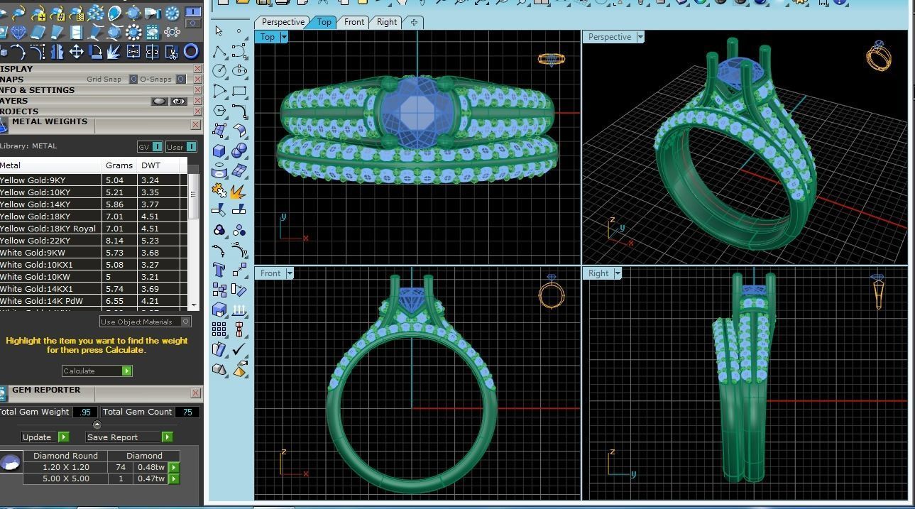 D36000 oval diamond engagement ring in gold 3D print model_7