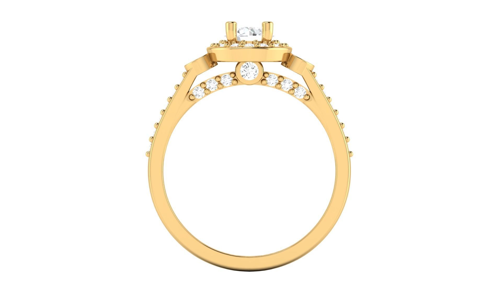 D35979 oval diamond engagement ring gold 3D print model_1