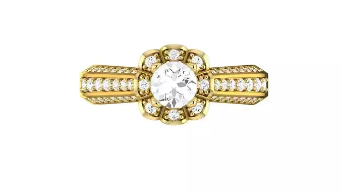 D35965 oval cut diamond ring gold