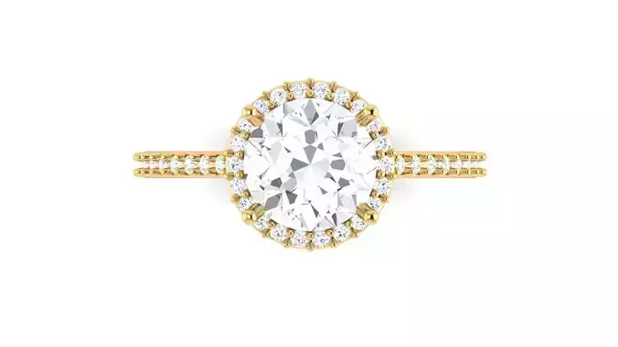 D32903 oval halo engagement ring gold