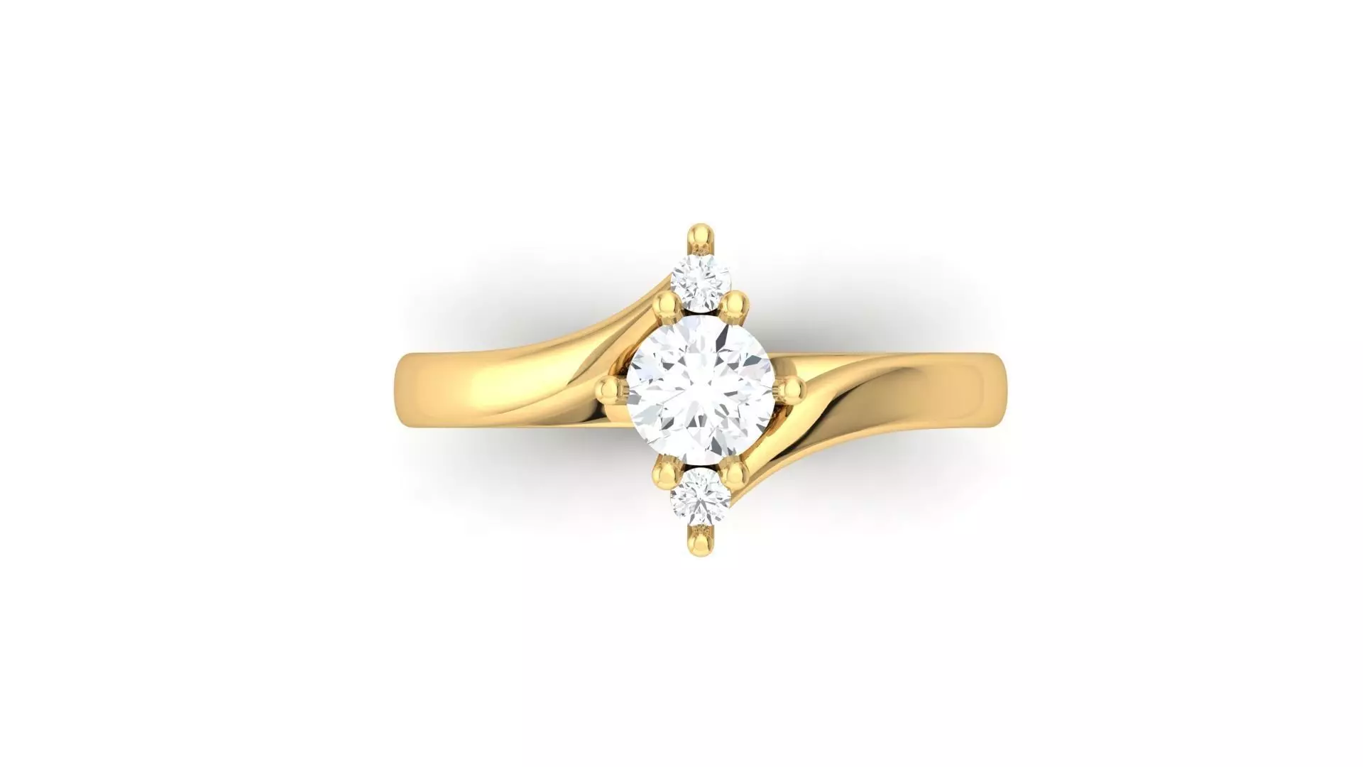 D29755 solitaire diamond ring gold 3D print model_0