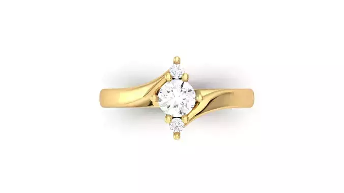 D29755 solitaire diamond ring gold