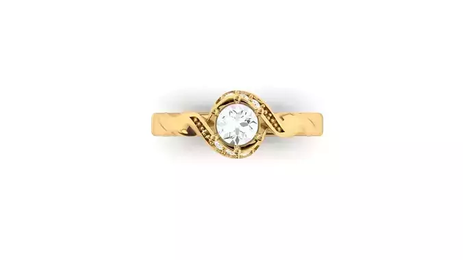 D29104 gold ring with oval cut diamond