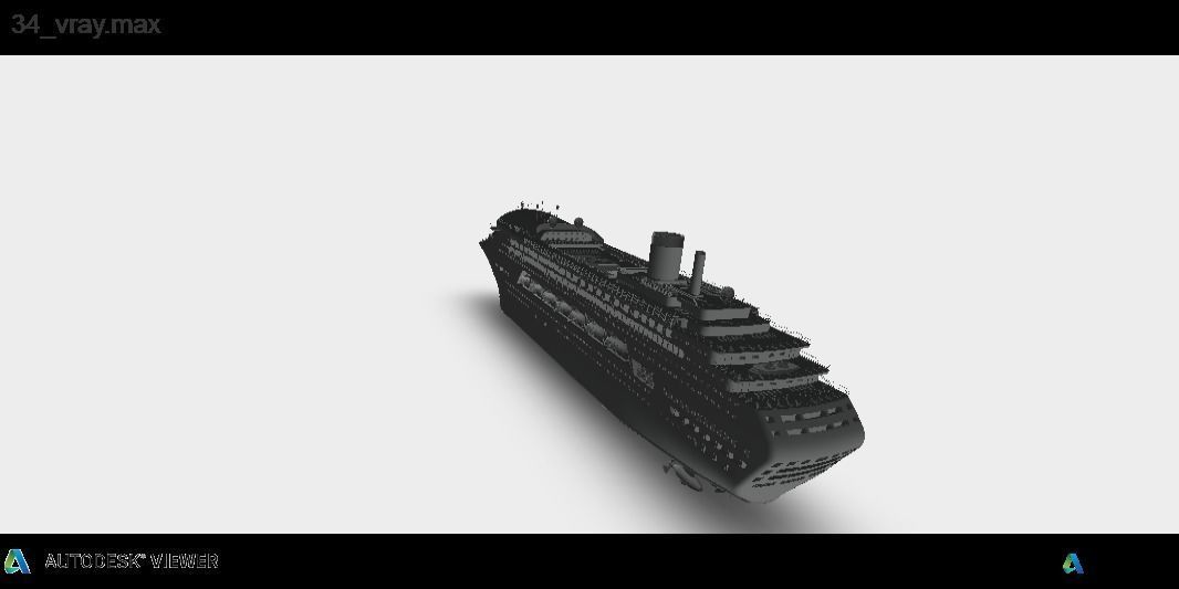 Big cruise liner 3D print model