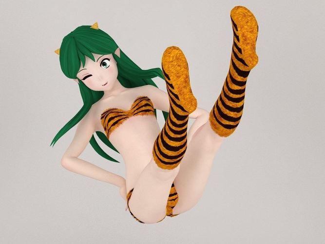 Lum anime girl pose 03 3D model