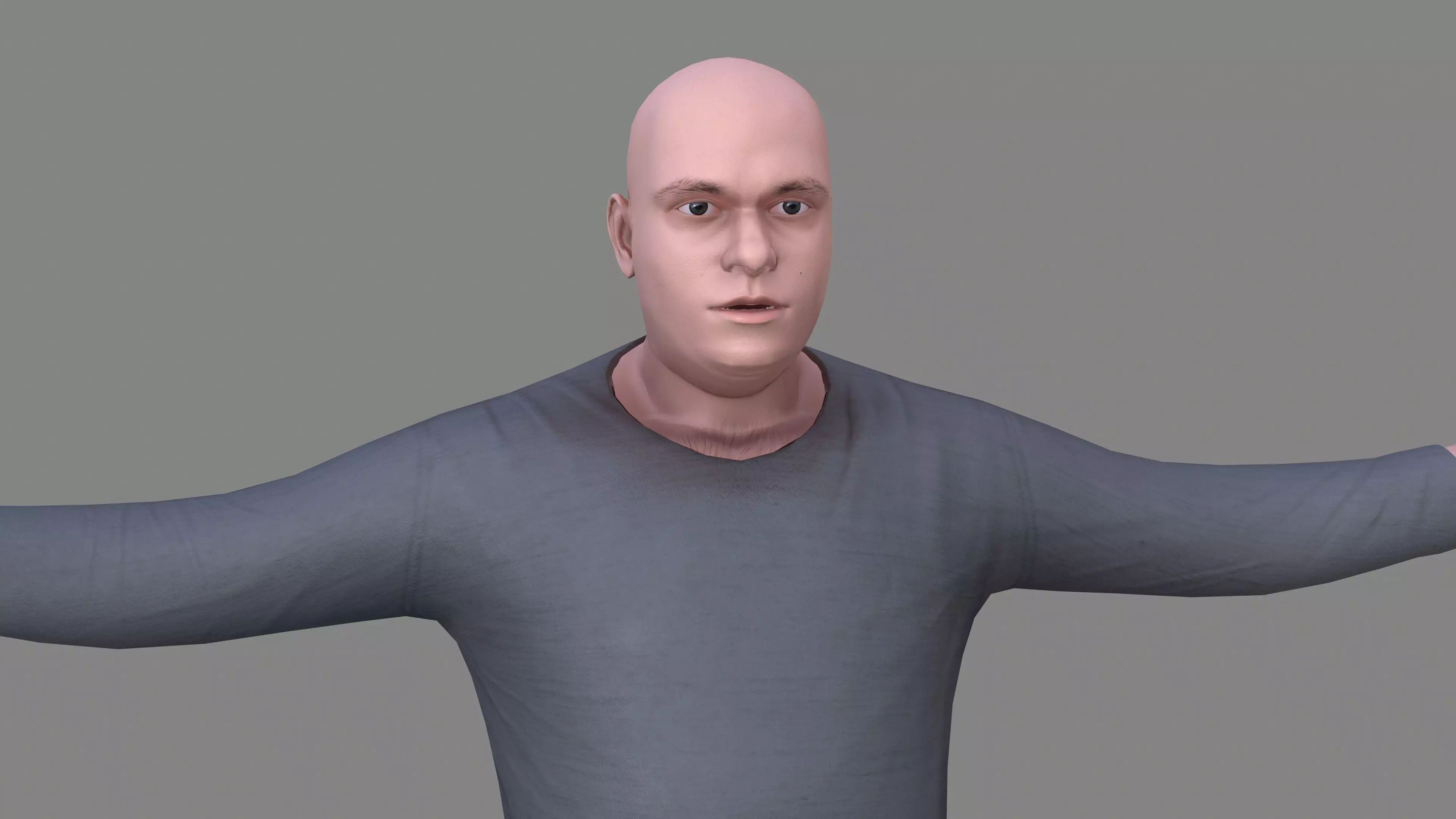 Young Man Low-poly 3D model_0