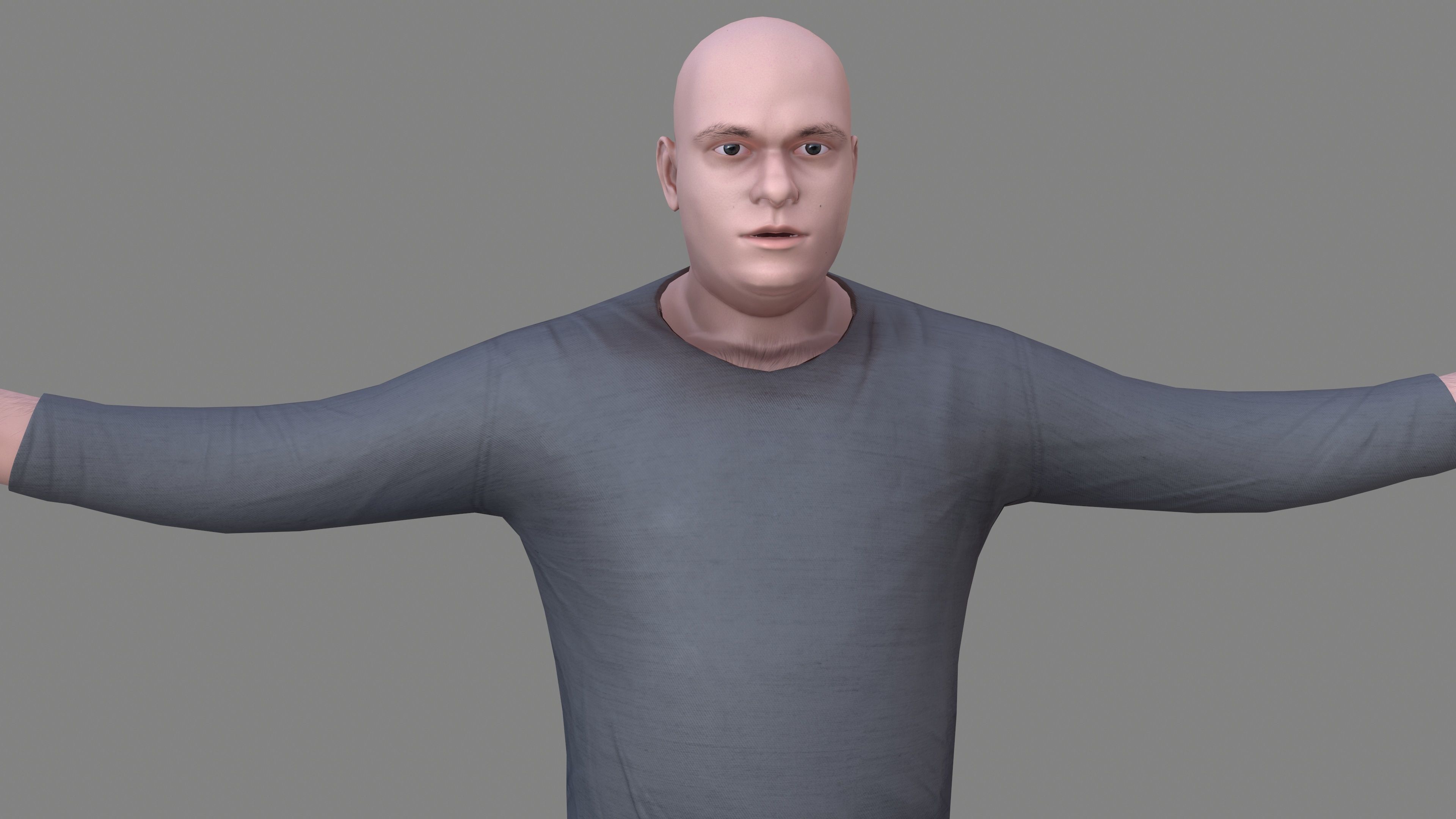Young Man Low-poly 3D model_1