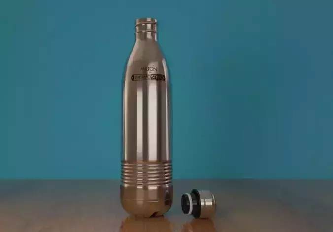 Water Bottle Milton - Thermo Steel Low-poly 3D model