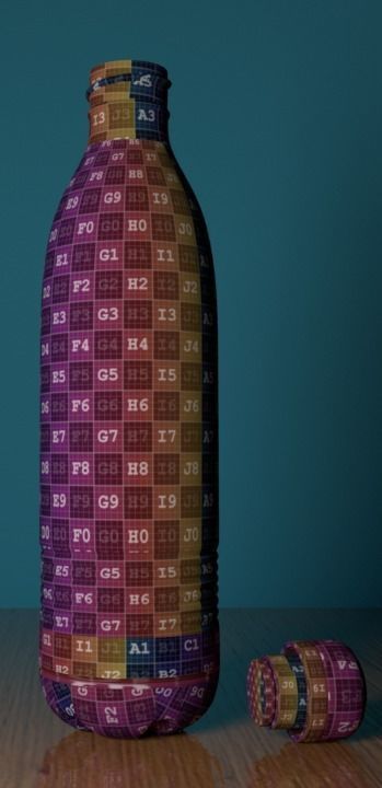 Water Bottle Milton - Thermo Steel Low-poly 3D model_3