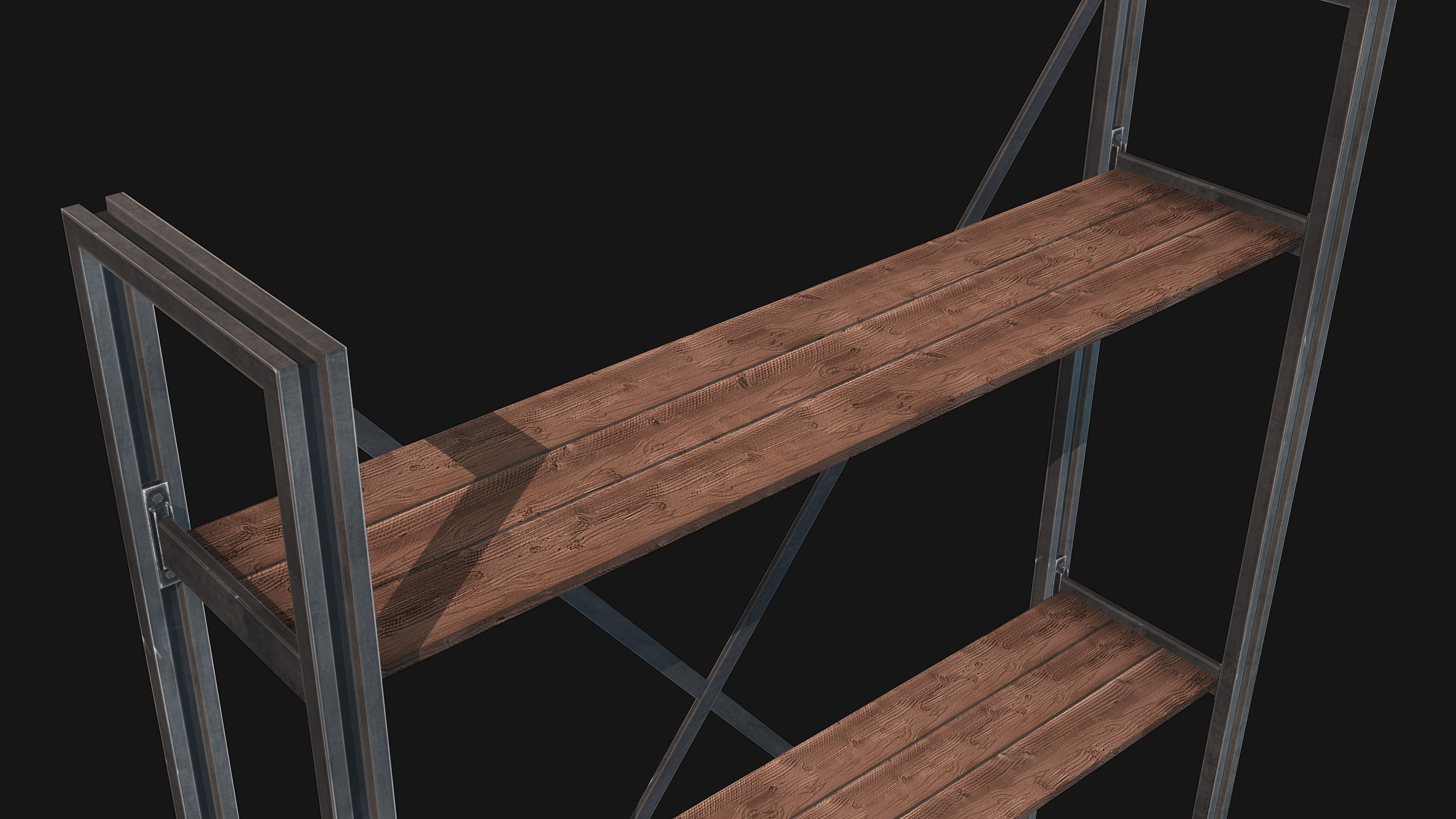 RUSTIK Shelf Set Low-poly 3D model_4