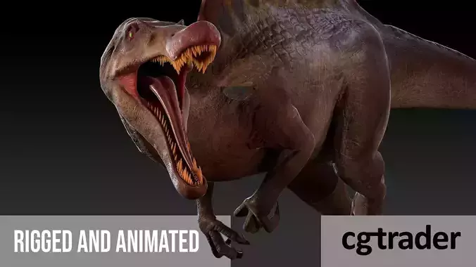 Spinosaurus For your Games or Animations Blender 3D Model  Low-poly 3D model