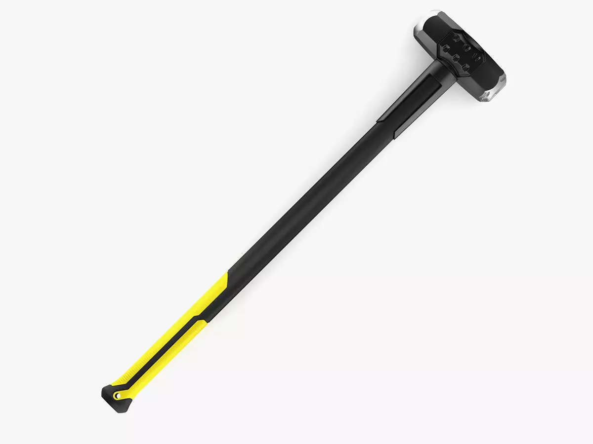 Yellow Sledge Hammer 3D model_0