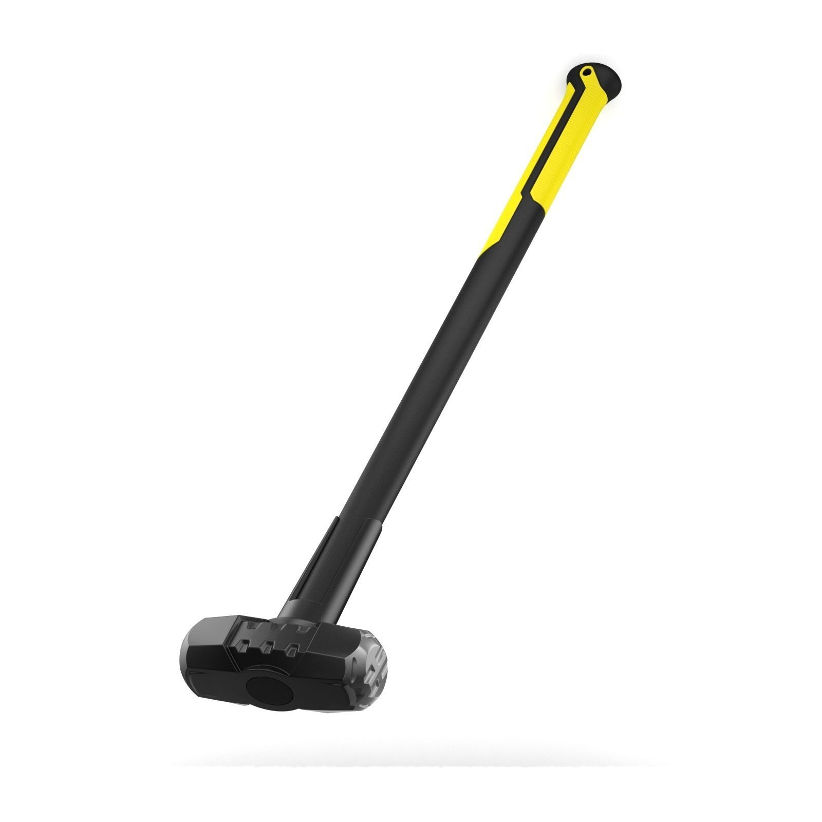 Yellow Sledge Hammer 3D model_3