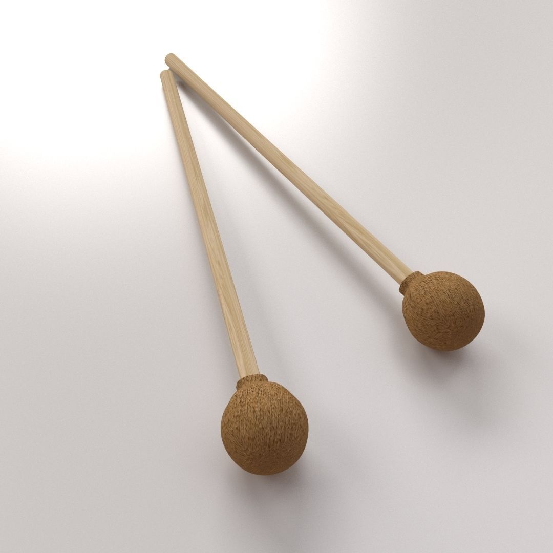 Drum Mallet 3D Model .3ds .fbx .blend .dae