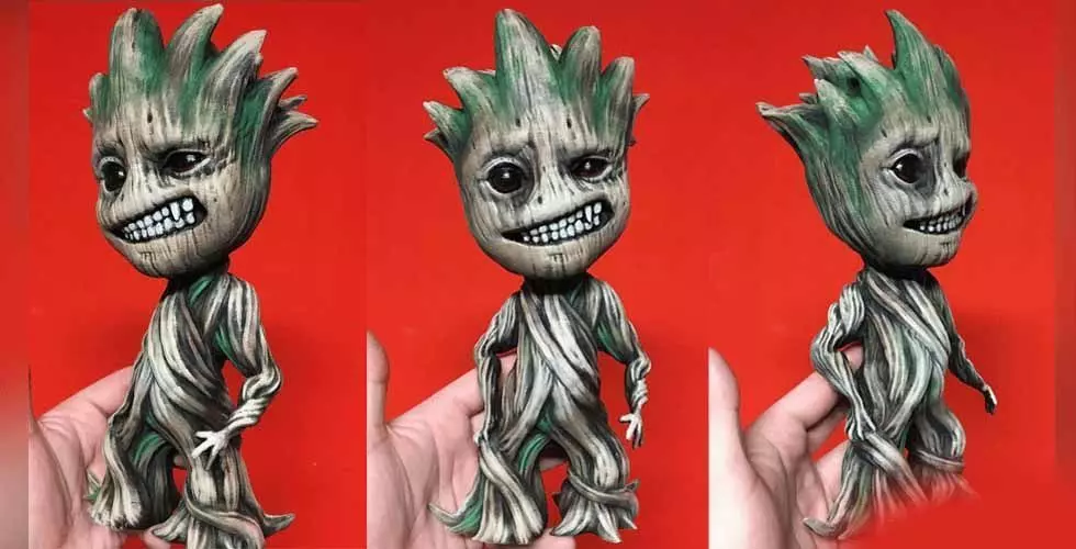 Baby Groot STL File Marvel Comic 3D print model_0