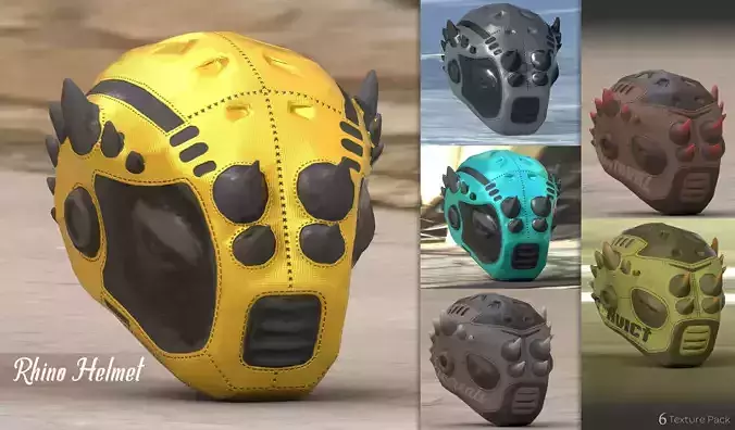 3D model Rhino Helmet Free low-poly 3D model