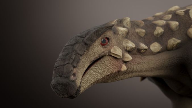 Nodosaurus game asset Low-poly 3D model