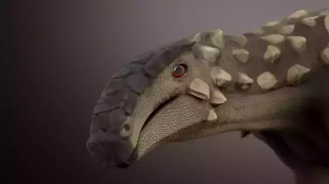 Nodosaurus game asset Low-poly 3D model