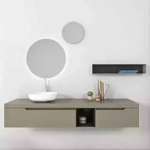 Bathroom furniture set Gold 3