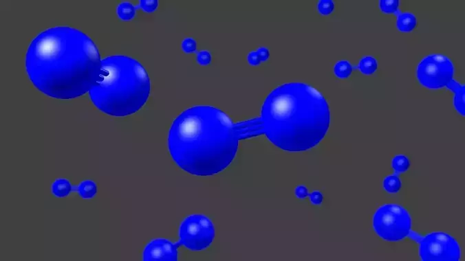 Dinitrogen Molecule - Model 3D model