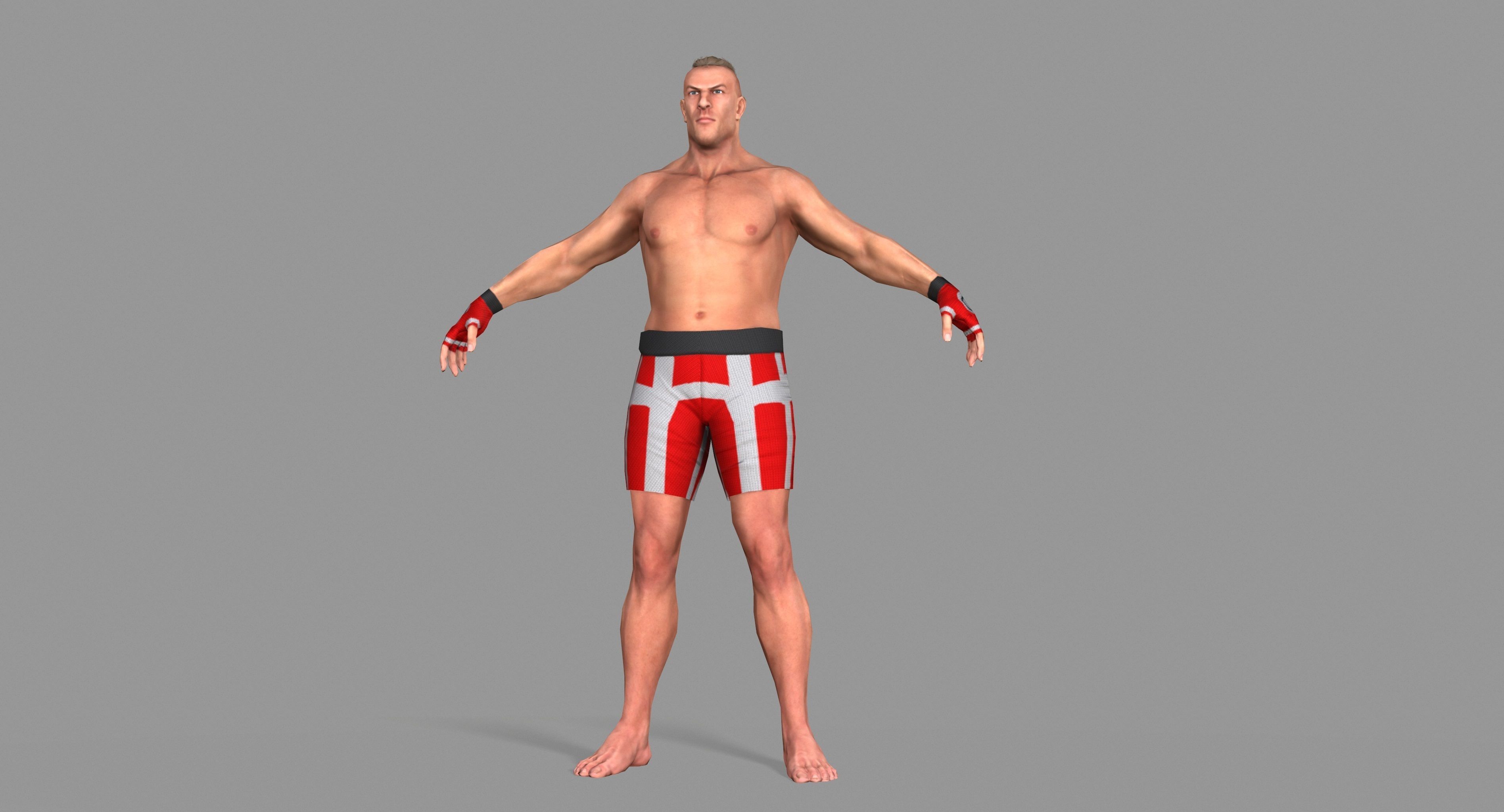 UFC Boxer Low-poly 3D model_46
