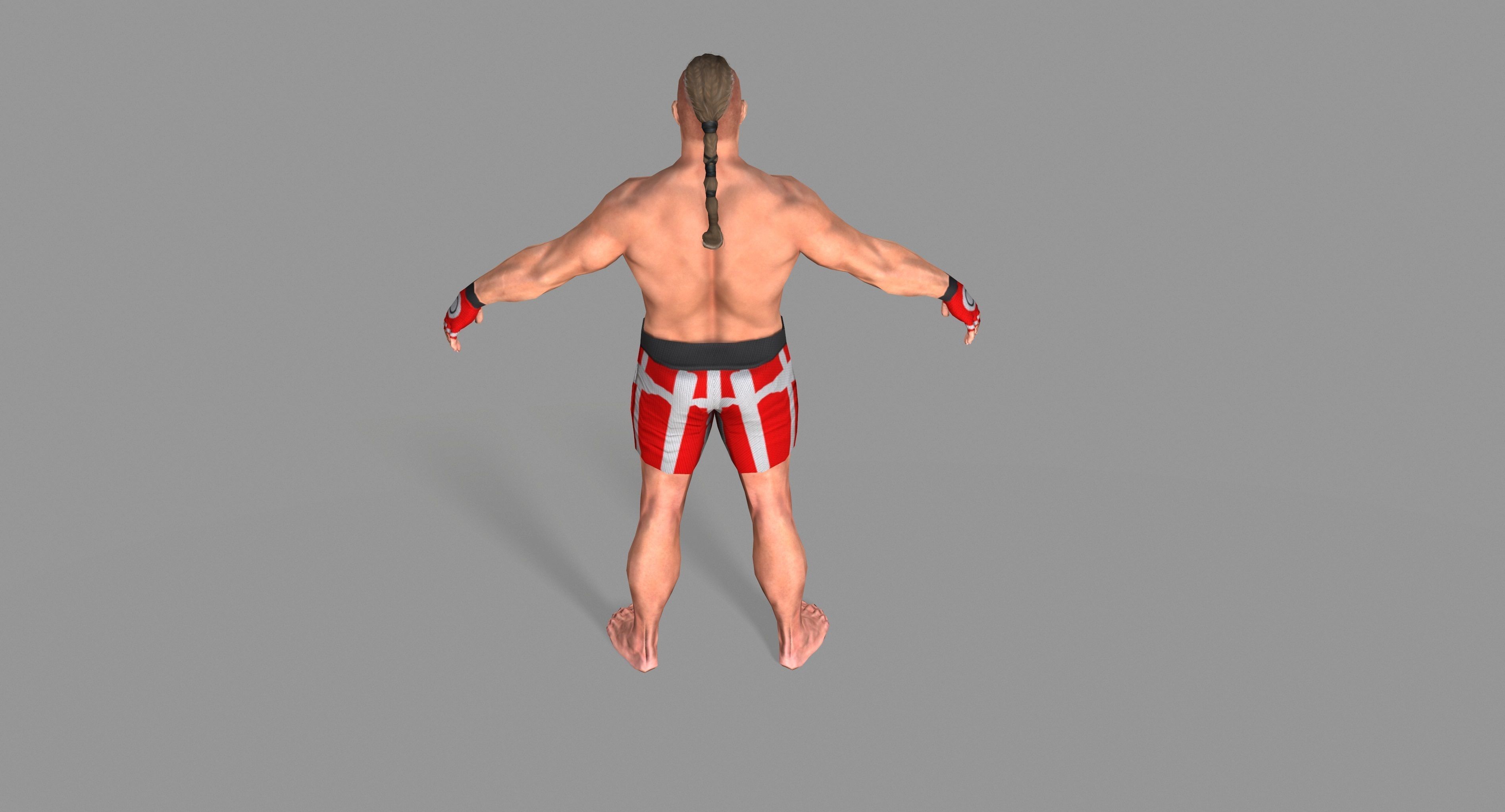 UFC Boxer Low-poly 3D model_26