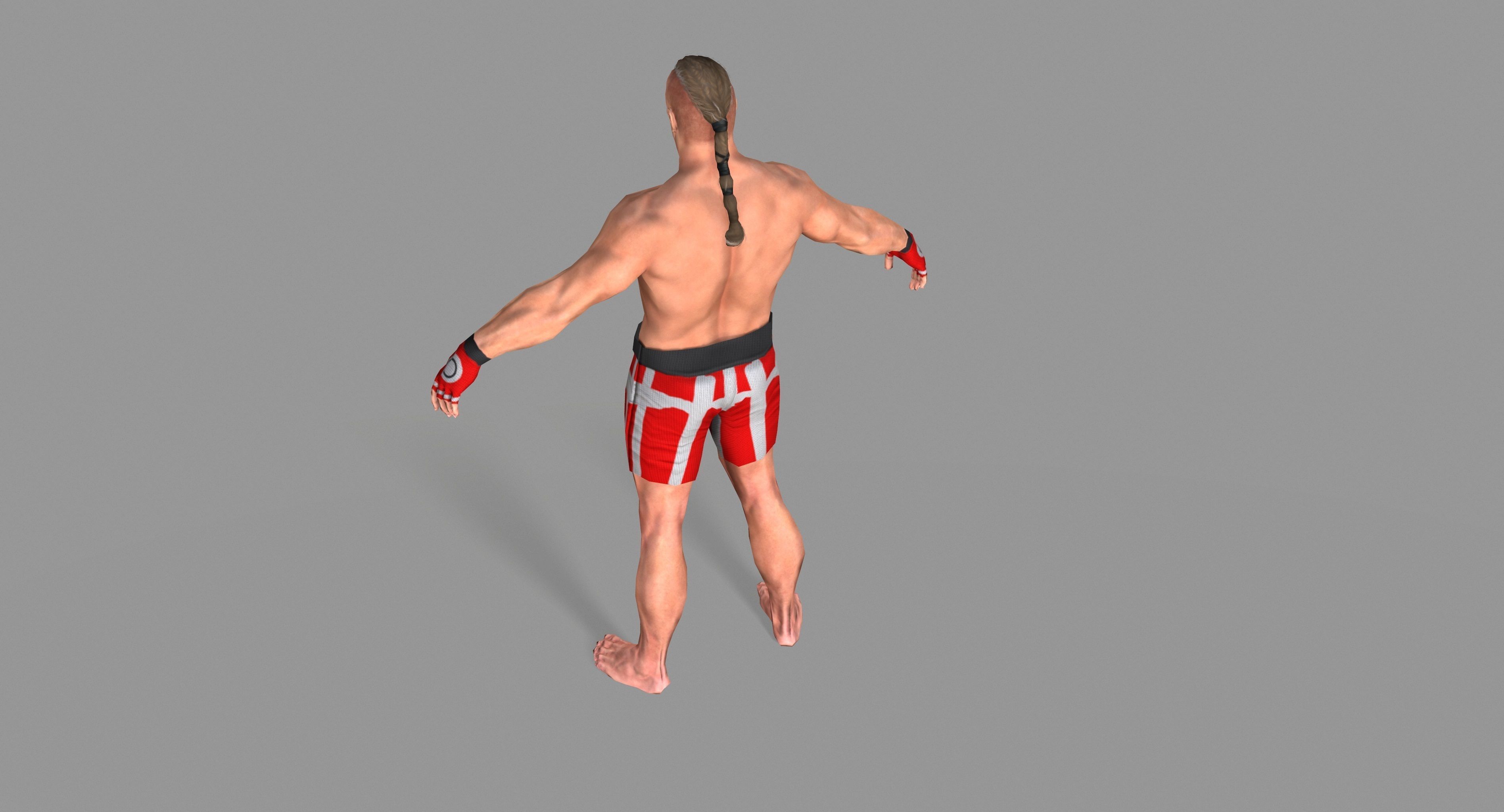 UFC Boxer Low-poly 3D model_27