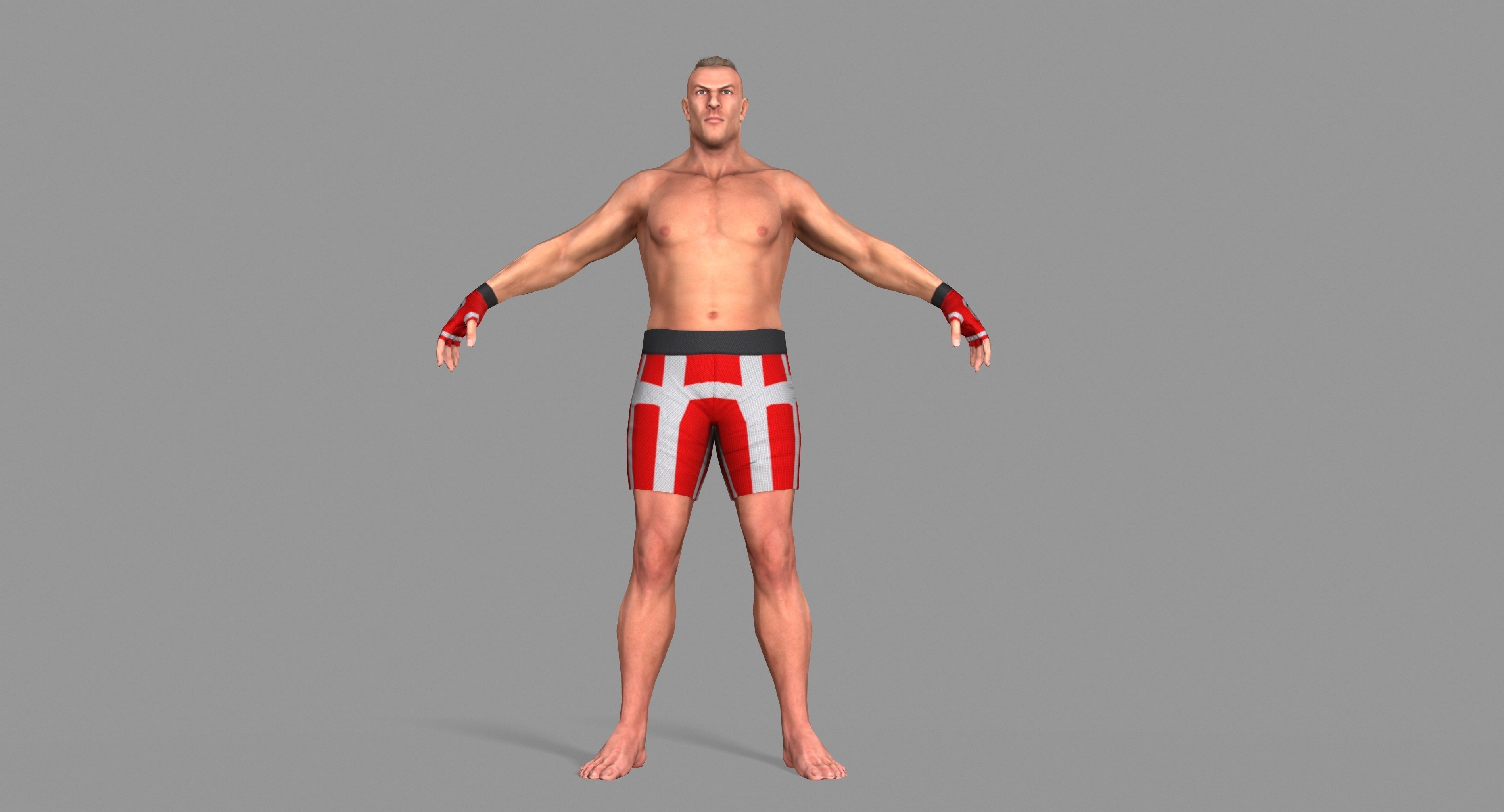 UFC Boxer Low-poly 3D model_34
