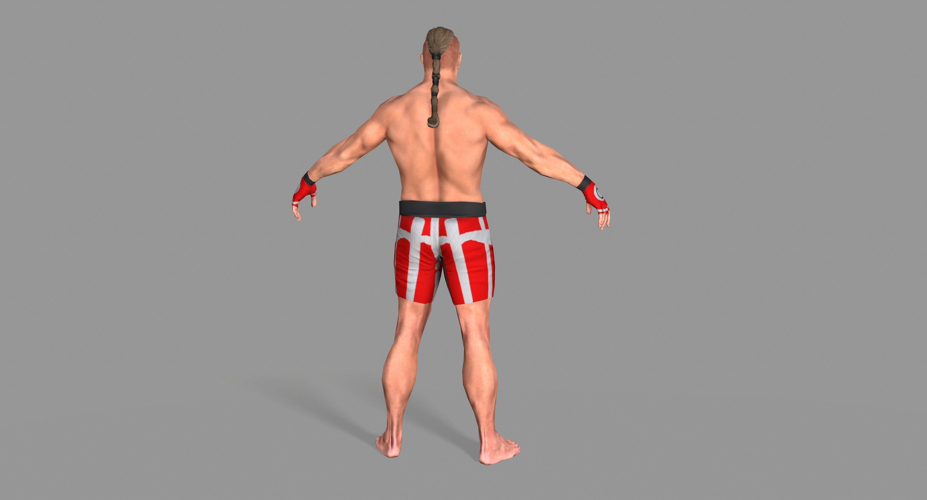 UFC Boxer Low-poly 3D model_10