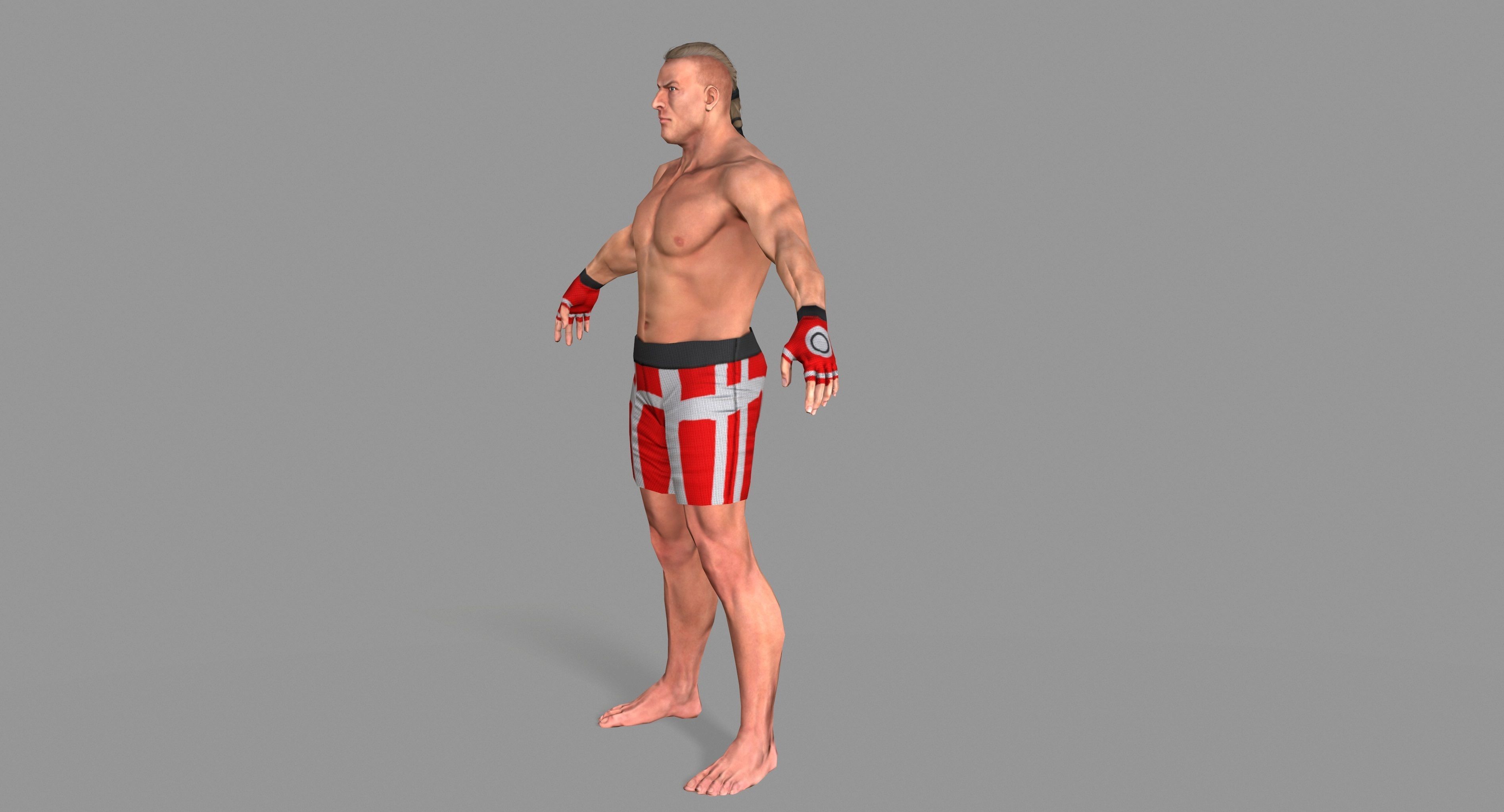 UFC Boxer Low-poly 3D model_15