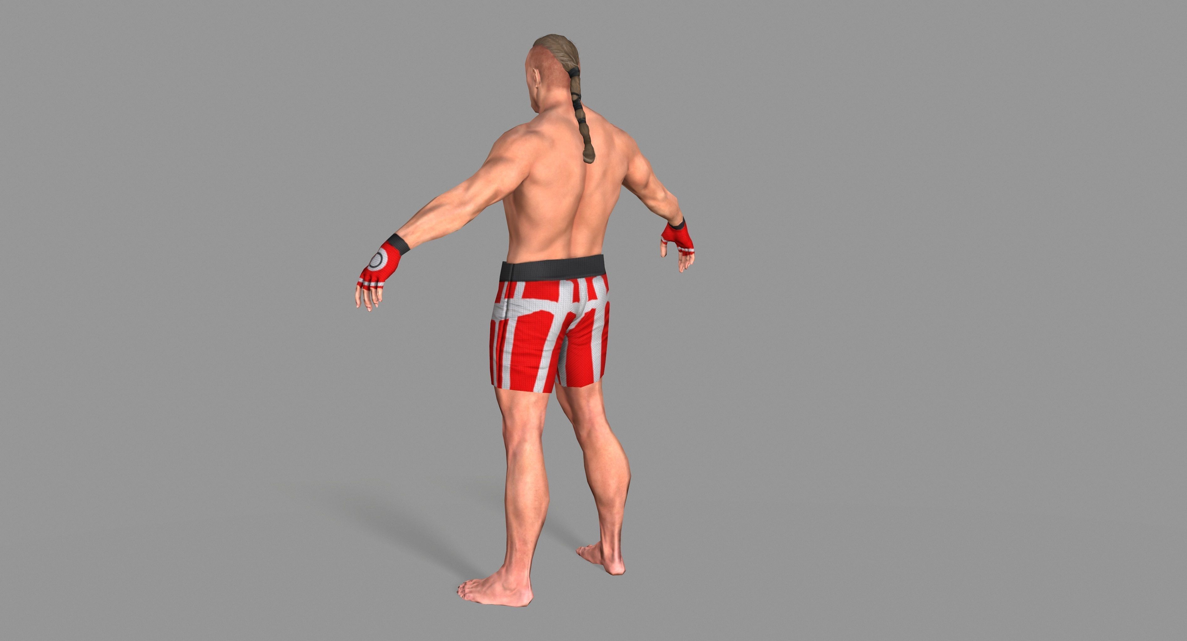 UFC Boxer Low-poly 3D model_12