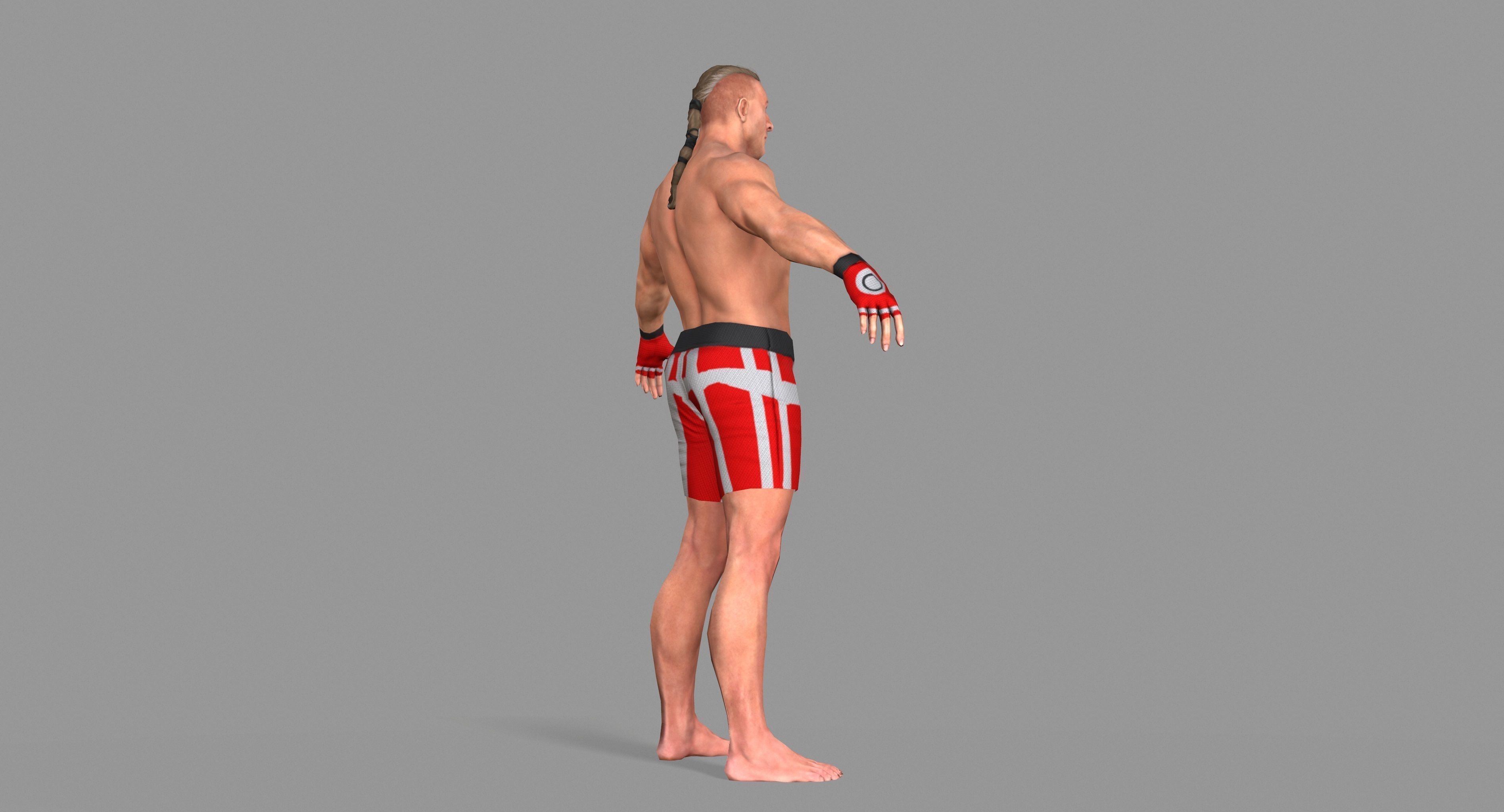UFC Boxer Low-poly 3D model_39
