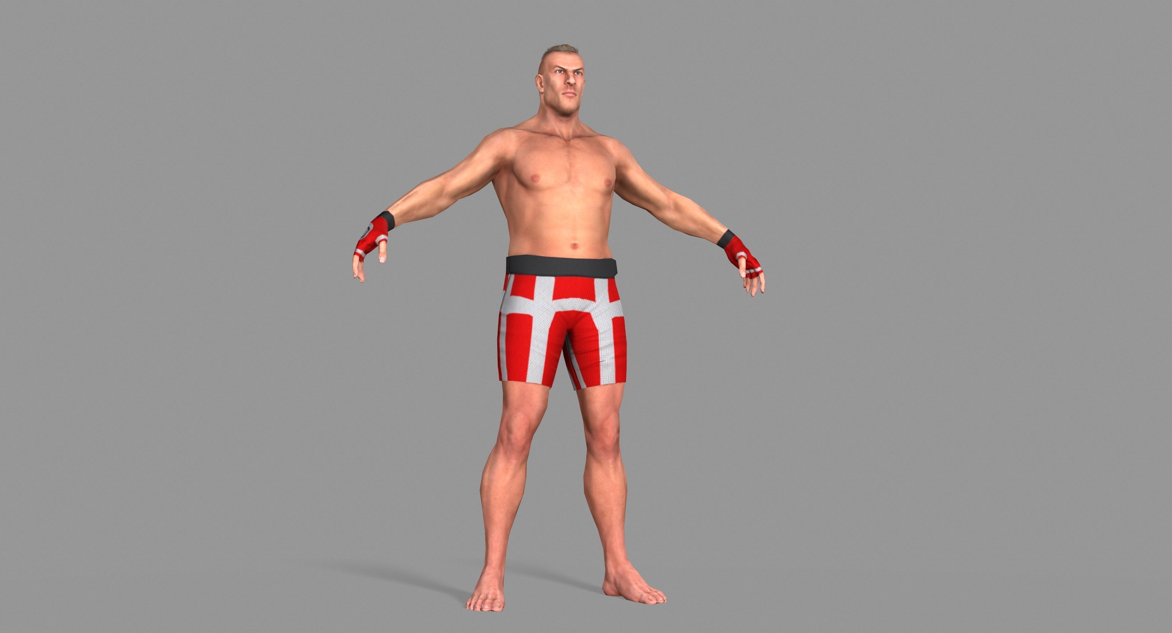 UFC Boxer Low-poly 3D model_35