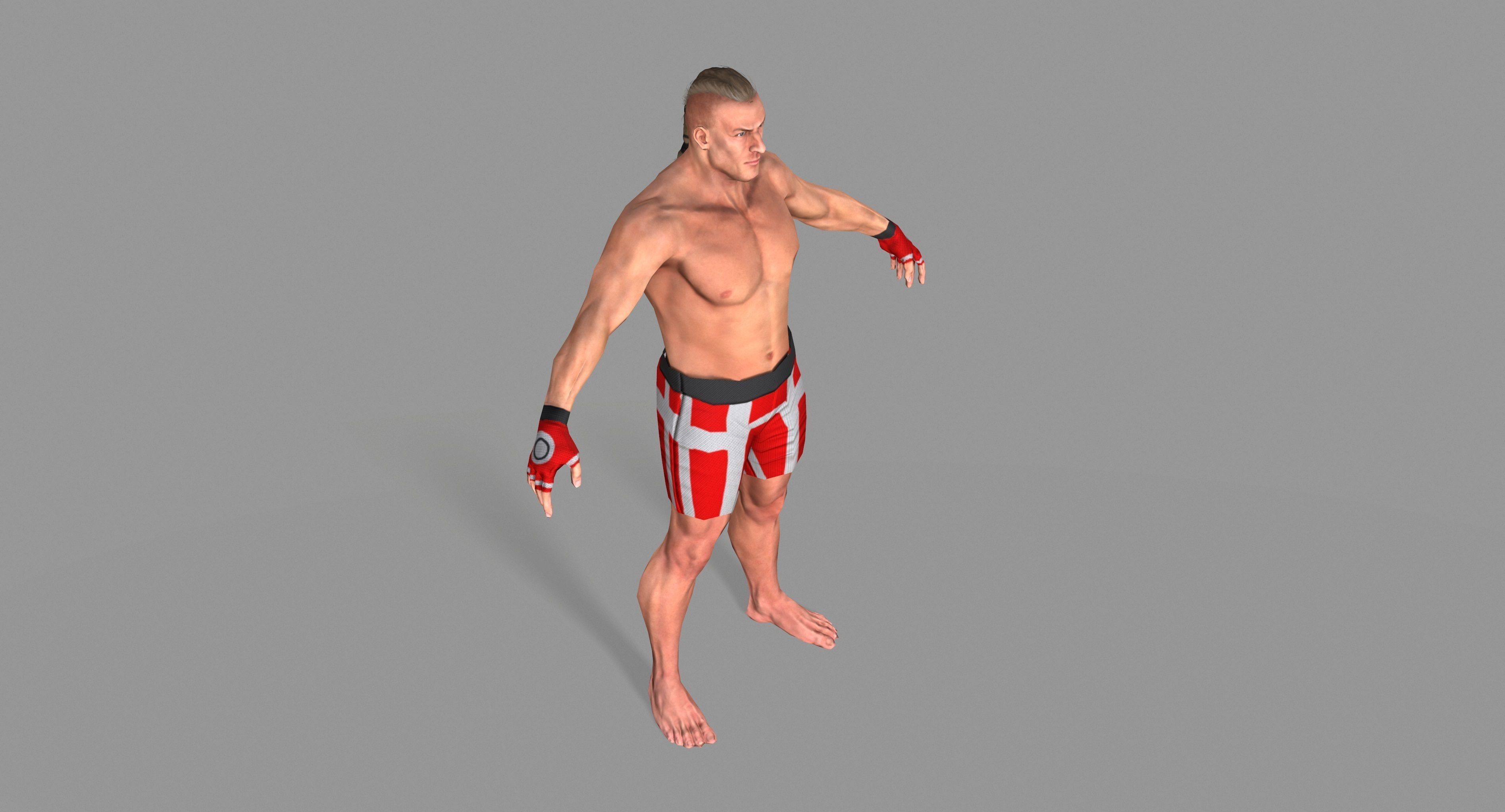 UFC Boxer Low-poly 3D model_21