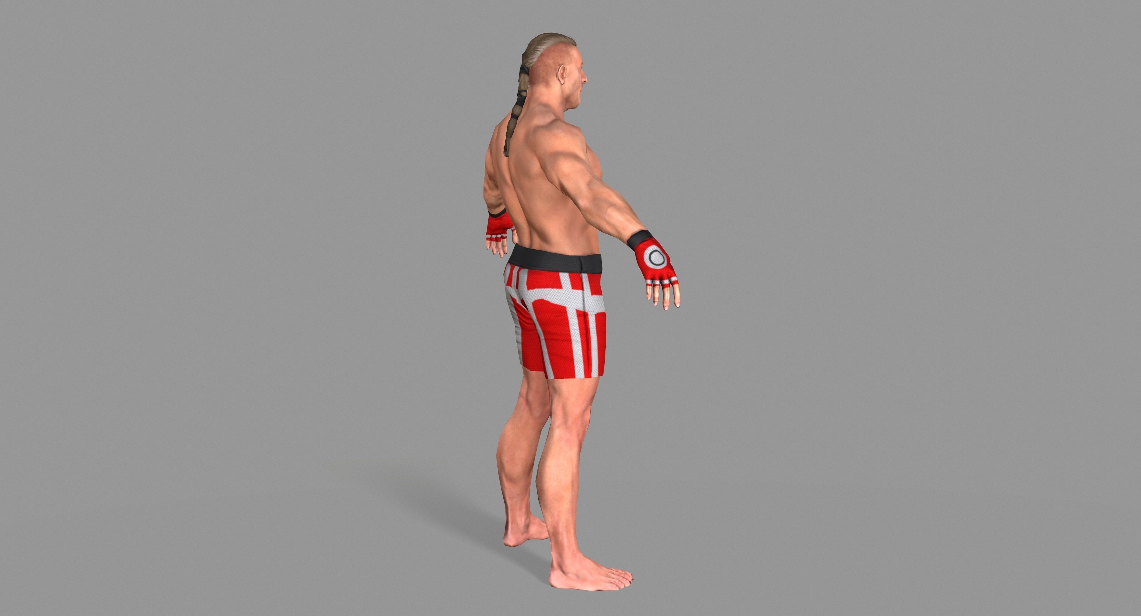 UFC Boxer Low-poly 3D model_8