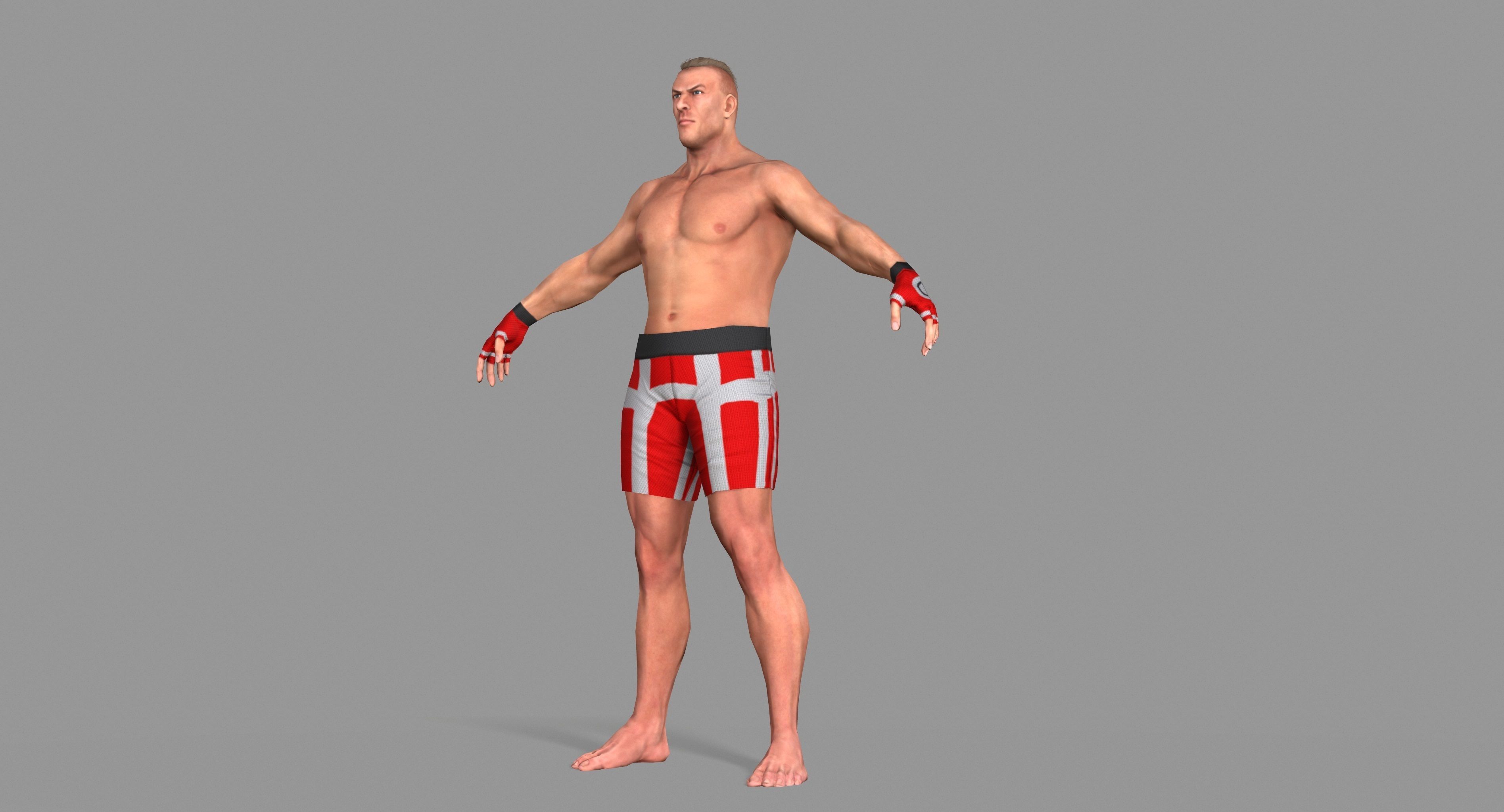 UFC Boxer Low-poly 3D model_45