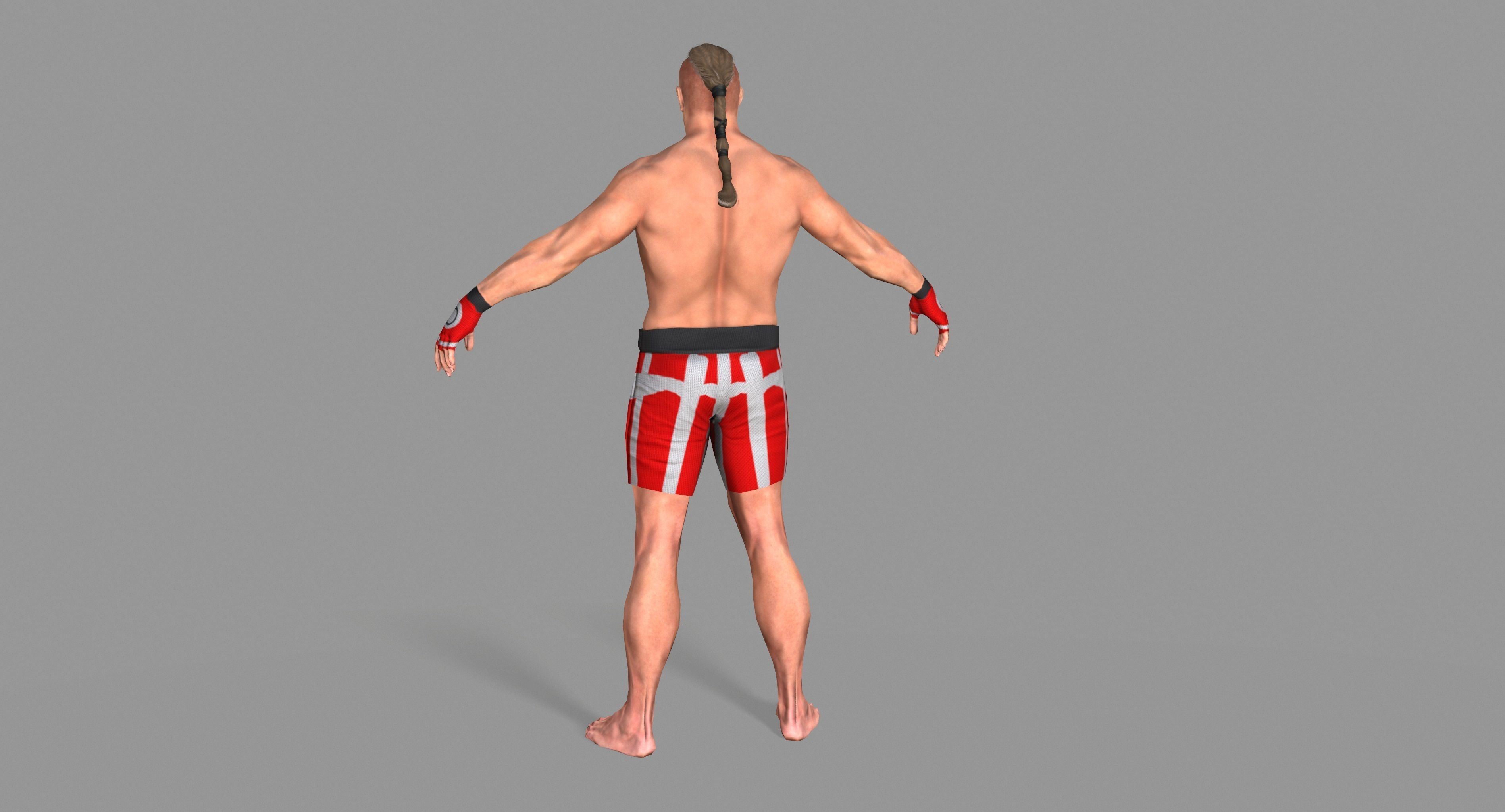 UFC Boxer Low-poly 3D model_11