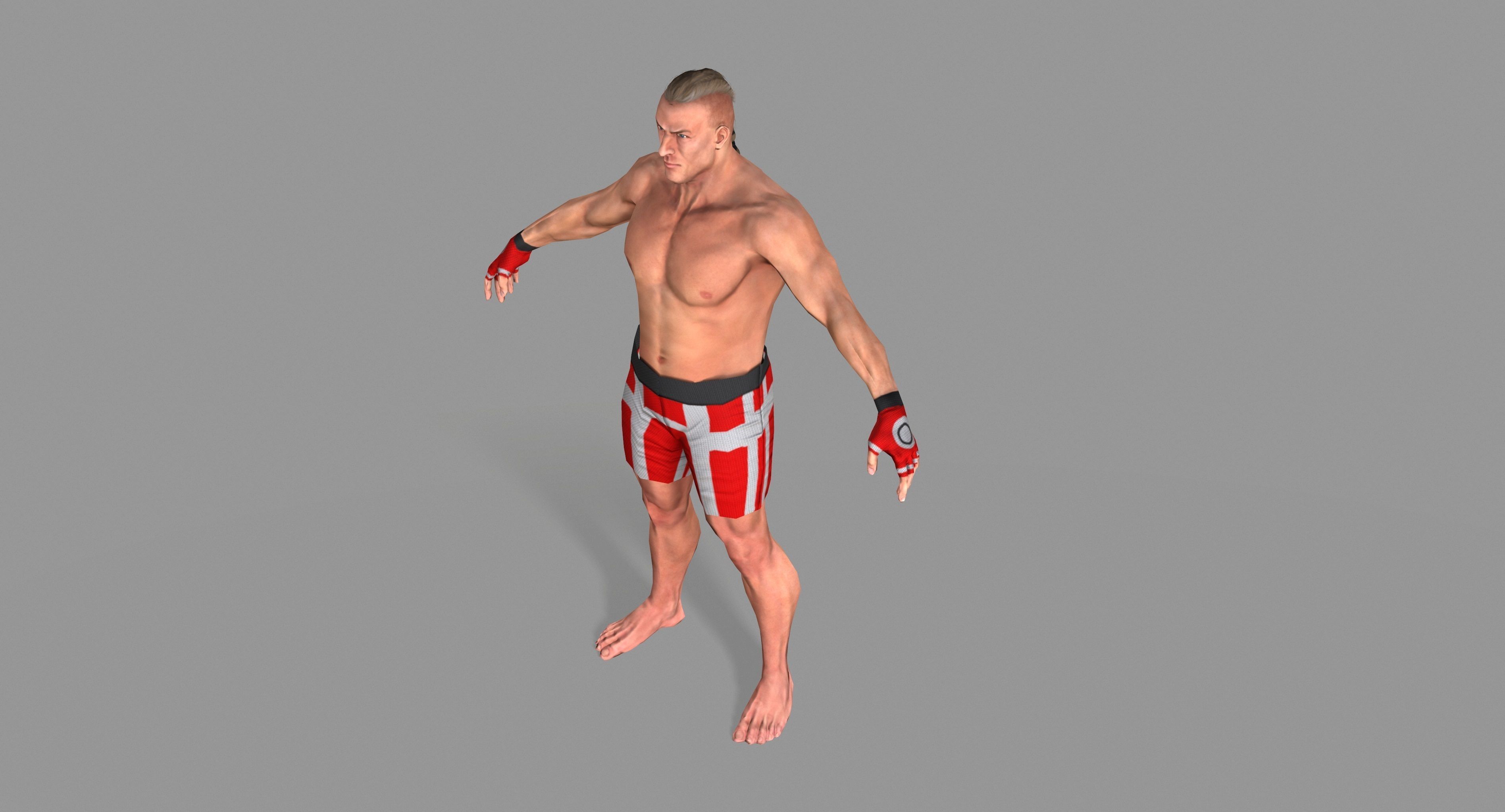UFC Boxer Low-poly 3D model_31
